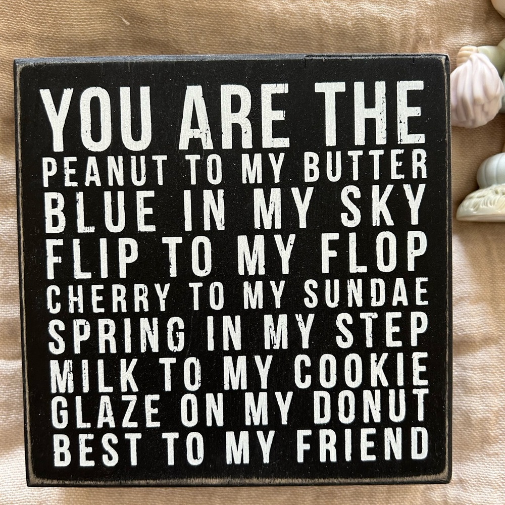 Cute wooden block sign 6” by 6”